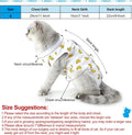 4 Pieces Cat Recovery Suits Body Wraps Breathable Kittens Recovery Clothes for Cats Small Dogs Abdominal Weaning(Banana,