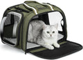 Pecute Cat Carrier,Double Bubble Pet Carrier for Cat Small Dogs,Green,M