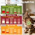 Puxulyiz 21pc Cat Lollipop Treats, Cat Grass Treats High Protein Nutrient Rich for Hairball Control and Healthy Coat, Cat Treats with Catgrass, Cranberry, Egg Yolk Flavor