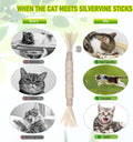 Silvervine Sticks Cat Chew Toys for Indoor Cats Dental Care Teeth Cleaning, Natural Kitten & Cat Teething Toys for Health, Cat Chew Stick Treat Edible Suitable for All Breeds of Aggressive Chewers Cat