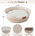 YOUDENOVA Stimulicat Handwoven Cat Basket Bed with Cushion