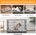 WITTOP Washable Dog Bed Plush Orthopedic Outdoor Crate Mat with Non-Slip Bottom,Luxe Soft Kennel Pad for Pets, Cozy Cage Cushion & Pet Sleeping Mattress Large Sized,Medium,Small Dogs,24 x 18 inch,Gray