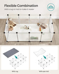 SONGMICS Pet Playpen with Floor, Small Animal Playpen
