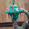 Clover - Horse Toy Ball - Green Treat Puzzle, Hang from Stalls & Paddocks, Fill Ring w/Carrots-Hay-Treats, Durable Rubbe