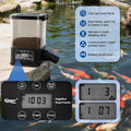 hygger 5L Solar Rechargeable Fish Feeder, Waterproof Pond Fish Food Dispenser for Outdoor Koi, Auto Timer Aquarium Feede