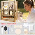 Solid Wood 11x14 Pet Memorial Shadow Box Frame with Adjustable Shelves Paw Print Kit Pet Urn Ashes Display Case Brown Do