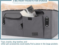 Petsfit Dog Car Seat for Medium Dogs or 2 Small Dogs, Upgraded Dog Booster Car Seat for Front and Back Seats with 2 Safety Leashes (Medium, Deep Grey)
