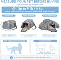 Petsfit Small Double Expandable Cat Carrier for Kittens and Air Travel