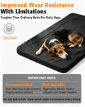 Heavy‑Duty Wear‑Resistant Dog Bed for Aggressive Chewers, Oxford Fabric Waterproof Crate Bed for Large Dogs, Washable Re