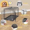 Extra Large Dog Crate 48 Inch Double Door Pet Cage Kennel