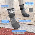BEAUTYZOO 6 PCS Anti Slip Dog Boots & Paw Protectors for Hot Pavement to Prevent Licking,Waterproof Dog Shoes for Small 