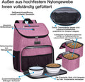 BAGLHER丨Dog Travel Bag, Airline Approved Pet Supplies Backpack, Dog Travel Backpack with 2 Silicone Collapsible Bowls and 2 Food Baskets