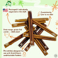 Low-Odor Bully Sticks for Dogs, 6" 100% Beef Refill Pack, Thick 10 Ct