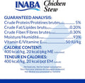 INABA Chicken Stew for Cats, Side Dish/Topper with Vitamin E, 1.4 Ounce Pouch, 8 Pouches Total, Chicken with Cheese Recipe