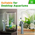 Complete Aquarium CO2 System, Desktop CO2 Regulator with 45g Disposable CO2 Cartridge, Compatible with 5/8" and 3/8" Thr