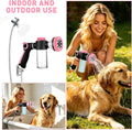 Dog Shower Attachment with 6.6FT Shower Hose, 8 Sprayer Modes Dog Washing Hose Attachment for Bathroom & Bathtub, Outdoor Use Dog Washing Kit with Pet Grooming Glove Shampoo Dispenser and Holder