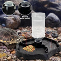 9oz Reptile Water Bottle, Turtle Food and Water Bowl Automatic Feeders Waterer Tortoise Dispenser Bottle Feeding Dish fo