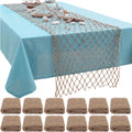 SATINIOR 12 Pcs 12 x 72'' Fishing Net Table Runner Party Decor, Linen