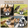 UPSKY 10L Dog Water Bowl No Spill Stainless Steel for Slow Drinking Grey