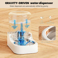 JUNSPOW Automatic Cat Water Dispenser with Stainless Steel Bowl