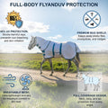 Mini Horse & Pony Mesh Fly Sheet with Neck & Belly Wrap White 46