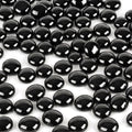 ARSUK Flat Marbles Black Vase Filler Glass Pebbles – Decorative Glass Beads for Vases, Gems, Rocks, Stones, Crafts, Tabl