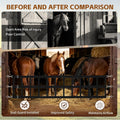 Horse Stall Guards with Adjustable Straps, High Tenacity Nylon Barn Door Guards with Screw Eyes and Open-End Snaps for B