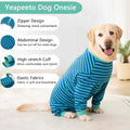 Yeapeeto Dog Onesie Surgery Recovery Suit for Large Medium Bodysuit Dogs Pajamas PJS Full Body for Shedding, Prevent Lic