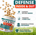 Flea and Tick Prevention for Dogs Chewables - Natural Dog Flea and Tick Treatment Chewable - Oral Flea Supplement for Dogs - Puppy Flea Support - All Breeds & Ages - 60 Soft Chews
