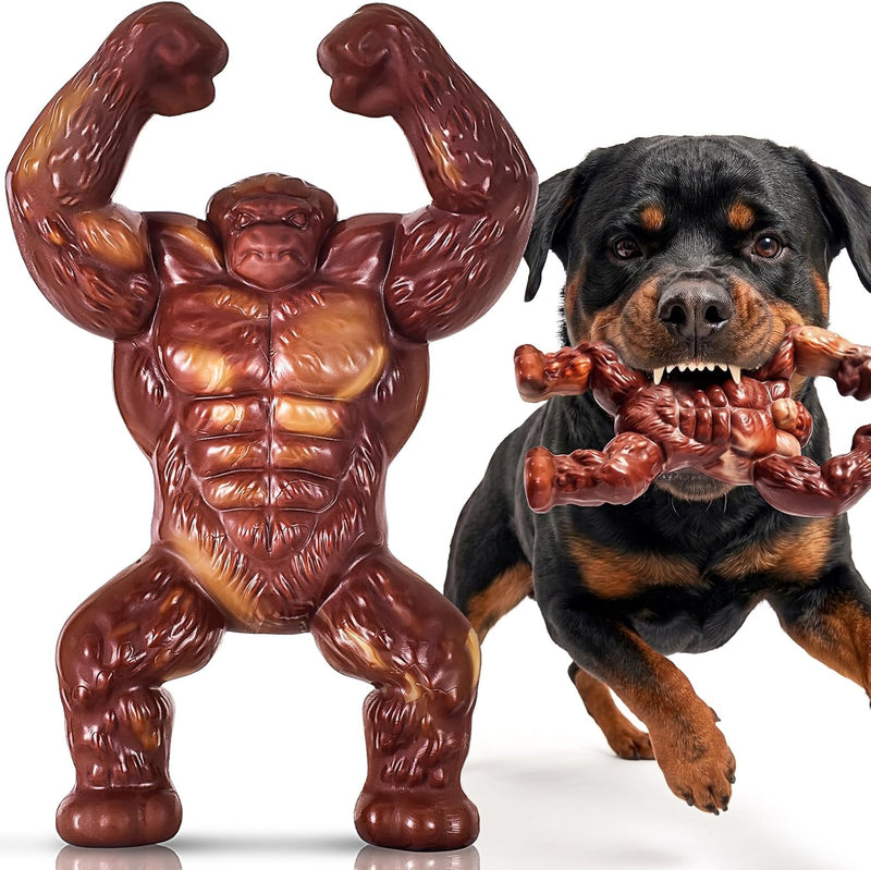 PETSTA Indestructible Dog Toys for Aggressive Chewers, Extreme Tough Toys for Large Dogs, Real Beef Flavored, Dog Bone for Medium/Large Dogs Breed, Gifts for Dogs