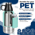 Portable Dog Water Bottle with 2 Removable Water Bowls for Dogs – Leak-Proof Insulated Stainless Steel Dog Water Bottle 