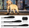 ZALER Short Dog Leash 1 ft, 12 Inches Traffic Leashes for Dogs, Nylon Reflective Dog Lead with Padded Handle, Heavy Duty