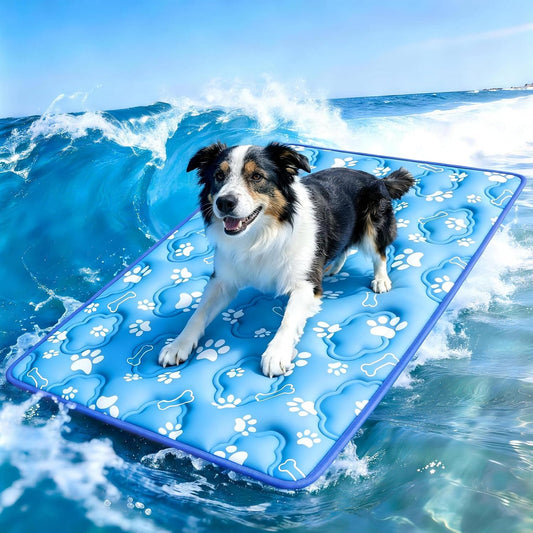 Dog Cooling Mat, Extra Large Cooling Dog Bed Mat for Indoor & Outdoor, Q-Max>0.5, Machine Washable Non-Toxic Portable Pe
