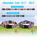 2 Pack Goat Collars with Bells, Groovy Retro Pattern for Goats and Lambs