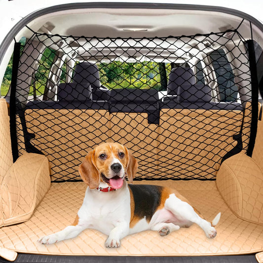 Dog Car Barrier Net Pet Car Divider Back Seat Barrier Net for Trucks, SUV, Full Sized Sedans Pet Restraint Car Backseat 