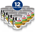 Hill's Science Diet Adult 7+ Senior Vitality Wet Dog Food, Chicken & Vegetable Stew, 12.5 oz. Cans, 12-Pack