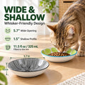 Ceramic Cat Food Bowls, 6 Pack 5.7-In Non-Slip Cat Dishes For Food, Water