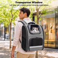 Pawtners Rolling Cat Carrier Backpack with Wheels for Cats Small Dogs