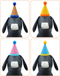 PET SHOW 10 Pack Mini Party Hats for Small Dog Birthday Stuffed Animals Puppy Cats Adjustable Holiday Hats Felt Pom Pom Headband Kitten Pet Grooming Costume Accessories