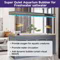 hygger 27.5 Inch Long Aquarium Bubble Bar, Ultra-Fine Quiet Oxygen Diffuser Bubble Curtain Wall, Self-Sinking Design Fis