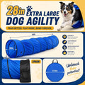 13pcs Large Dog Agility Training Equipment with 28'' Tunnel and Weave Poles