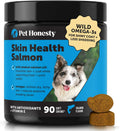 Wild Alaskan Salmon Oil for Dogs Omega 3 Fish Oil Chews - Skin + Coat Supplement for Itchy Skin Relief, Dry Skin, Hot Spots + Shedding Control - Supplements with Vitamin E + Vitamin C (Salmon, 90 Ct)