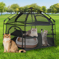 EighteenTek® Catio Outdoor Cat Enclosure 3-Tier Pop up Cat Tent Playpen | Portable Kitten Catio Tower | Pet Playpen Indoor/Outdoor Cats Enclosed | Play Tents for Patio Balcony Courtyard Camping