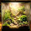 Mossy Skull Terrarium Ornament 4.5" Realistic Reptile Habitat Decor