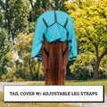Horse Fly Sheet with Attached Neck Cover & Tail Flap | UV Protection Mesh Horse Blanket, Full Body Bug & Sun Shield, Buc