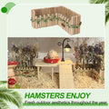 Hamster Cage Sprays Flower Foraging Holder - Natural Wood Feeding Stand, Small Pet Habitat Accessories for Hamsters Mous