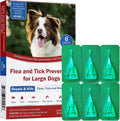 Flea and Tick Prevention for Dogs, 6-Month Supply, Large Dog Flea, Tick & Mosquito Control, Repellent, 44–88 lbs, 24-Hou