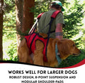 Fido Pro Airlift Original V2 Dog Carrier Sling | Light-Weight Dog Sling Now More Comfortable | for Injured, Sick, or Old Dogs | New Improved Shoulder Padding Now Included | X-Large (70–130 lbs)