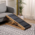 Foldable Wooden Dog Ramp Wooden Dog Ramp for Bed-5 Adjustable Heights