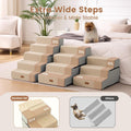Gardner Pet Dog Stairs for Small Dogs 14" H, 3-Step Extra Wide Dog Steps for Bed, Pet Stairs for Bed and Couch with Dura